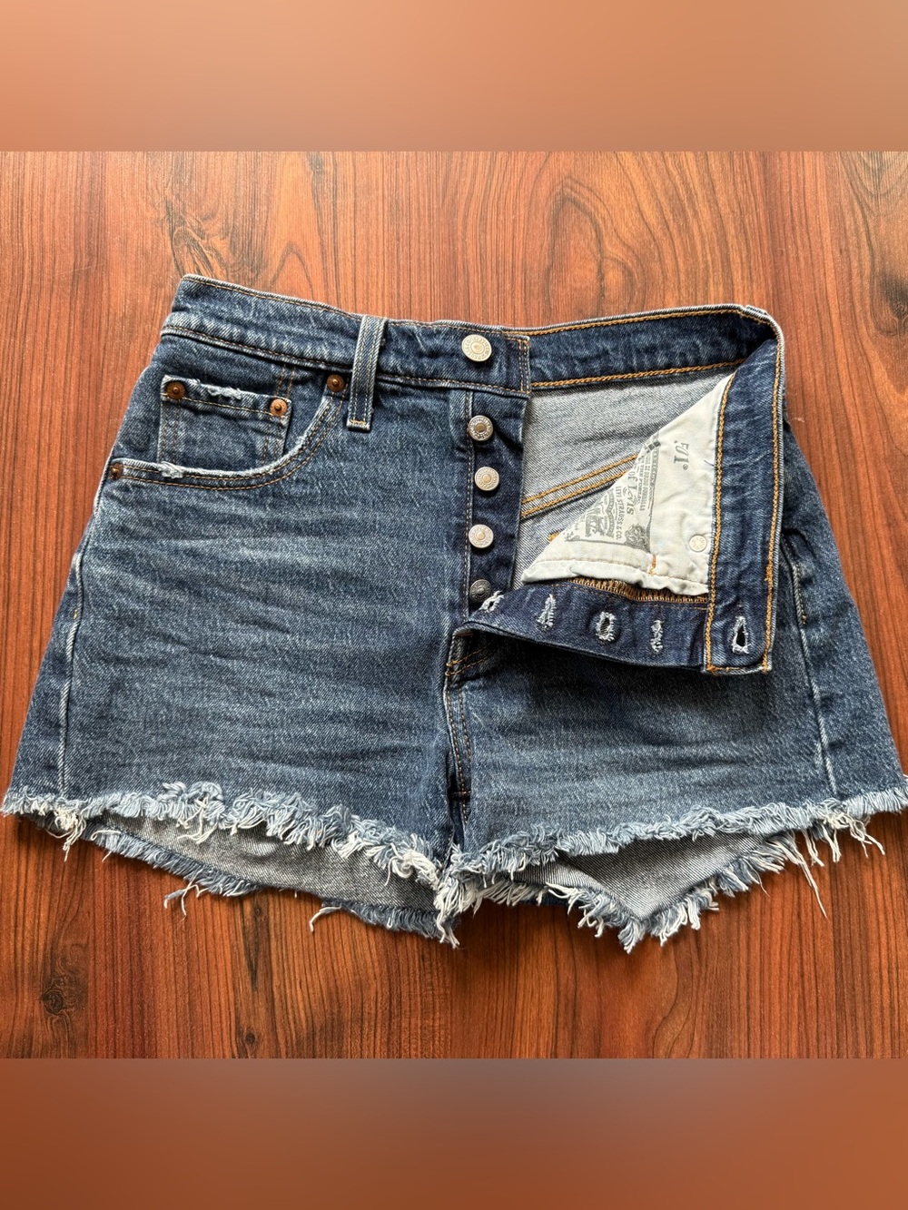 Women's Levi’s 501 High-Rise Button-Fly Denim Shorts - Blue